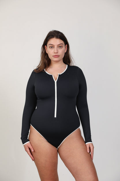 Piza - Black Shapewear Swimsuit - Hadas Avidani Swimwear